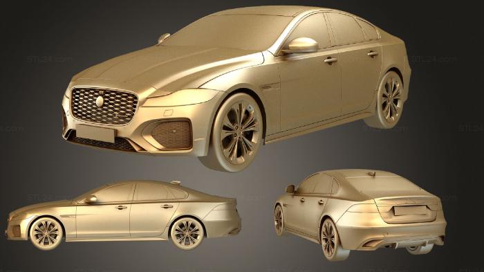 Автомобили и транспорт (Jaguar XF 2021, CARS_2057) 3D модель для ЧПУ станка